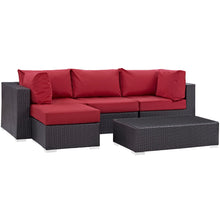 Load image into Gallery viewer, Convene 5 Piece Outdoor Patio Sectional Set by Modway
