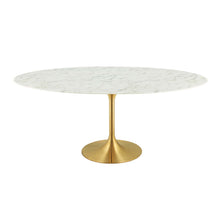 Load image into Gallery viewer, Lippa 78&quot; Oval Faux Marble Dining Table by Modway
