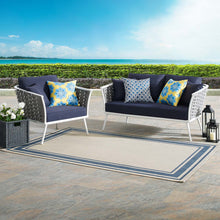 Load image into Gallery viewer, Stance 2 Piece Outdoor Patio Aluminum Sectional Sofa Set by Modway
