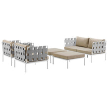 Load image into Gallery viewer, Harmony 5 Piece Outdoor Patio Aluminum Sectional Sofa Set by Modway
