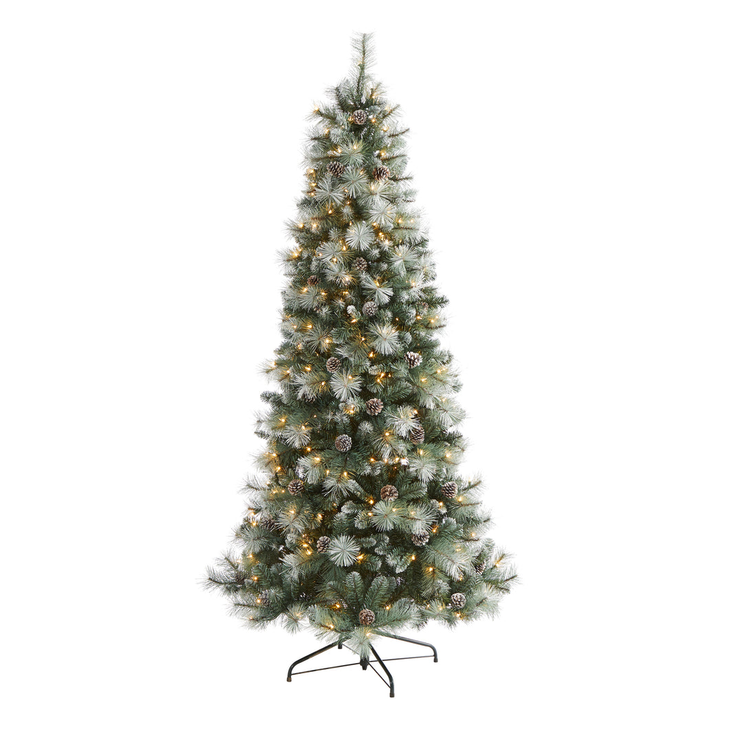 7' Frosted Tip British Columbia Mountain Pine Artificial Christmas Tree