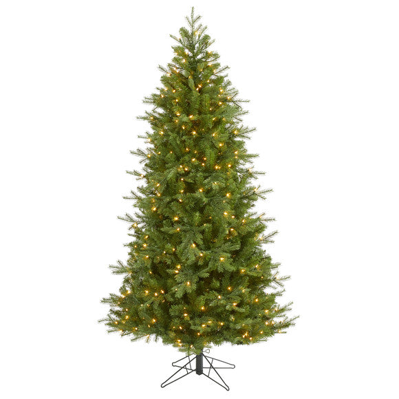 7' Vienna Fir Artificial Christmas Tree with 450 Warm White Lights