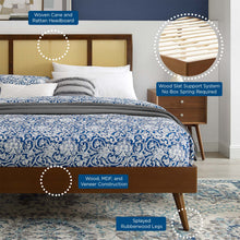 Load image into Gallery viewer, Kelsea Cane and Wood Queen Platform Bed With Splayed Legs by Modway
