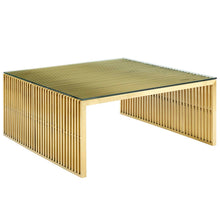 Load image into Gallery viewer, Gridiron Stainless Steel Coffee Table
