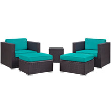 Load image into Gallery viewer, Convene 5 Piece Outdoor Patio Sectional Set by Modway
