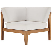 Load image into Gallery viewer, Bayport 3-Piece Outdoor Patio Teak Wood Sectional Sofa Set by Modway
