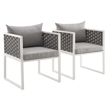 Load image into Gallery viewer, Stance Outdoor Patio Aluminum Dining Armchair Set of 2 by Modway
