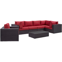 Load image into Gallery viewer, Convene 7 Piece Outdoor Patio Sectional Set by Modway
