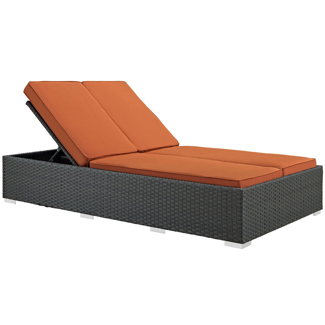 Sojourn Outdoor Patio Sunbrella¨ Double Chaise by Modway