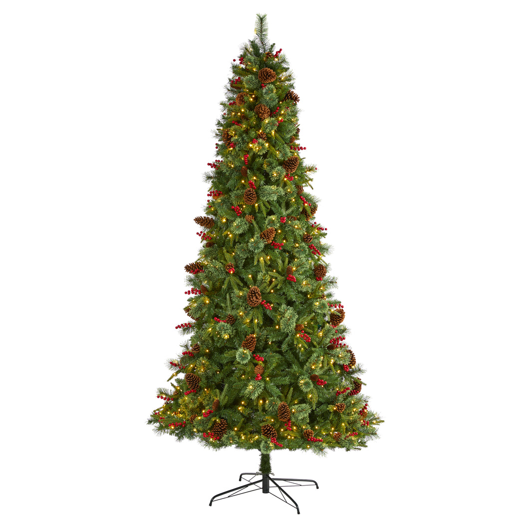 9' Norway Mixed Pine Artificial Christmas Tree w/ 650 Clear LED Lights