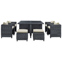 Load image into Gallery viewer, Summon 9 Piece Outdoor Patio Sunbrella¨ Dining Set by Modway
