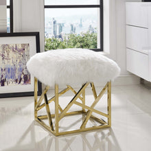 Load image into Gallery viewer, Intersperse Sheepskin Ottoman by Modway
