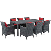 Load image into Gallery viewer, Summon 9 Piece Outdoor Patio Sunbrella¨ Dining Set by Modway
