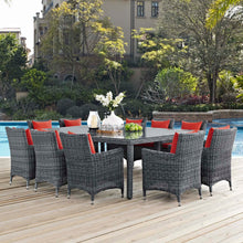 Load image into Gallery viewer, Summon 11 Piece Outdoor Patio Sunbrella¨ Dining Set by Modway
