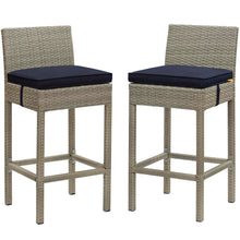 Load image into Gallery viewer, Conduit Outdoor Patio Wicker Rattan Bar Stool Set of 2 by Modway
