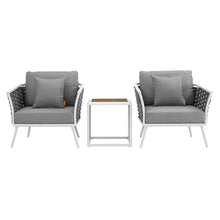 Load image into Gallery viewer, Stance 3 Piece Outdoor Patio Aluminum Sectional Sofa Set by Modway
