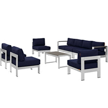 Load image into Gallery viewer, Shore 7 Piece Outdoor Patio Sectional Sofa Set by Modway
