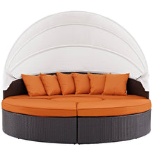 Load image into Gallery viewer, Quest Outdoor Patio Wicker Rattan Canopy Sectional Daybed by Modway
