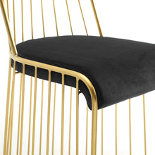 Load image into Gallery viewer, Rivulet Gold Stainless Steel Performance Velvet Dining Chair by Modway
