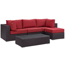 Load image into Gallery viewer, Convene 5 Piece Outdoor Patio Sectional Set by Modway
