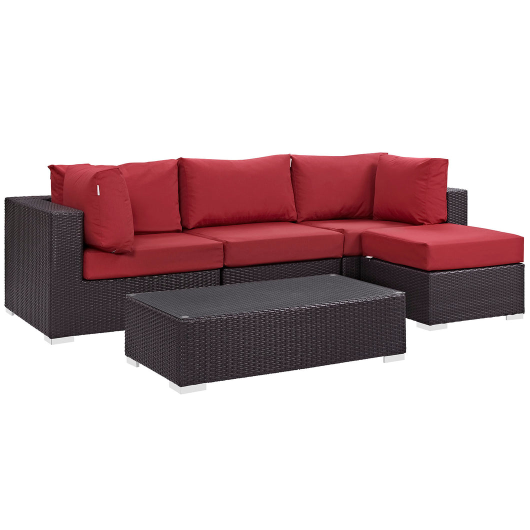 Convene 5 Piece Outdoor Patio Sectional Set by Modway