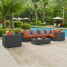 Load image into Gallery viewer, Sojourn 7 Piece Outdoor Patio Sunbrella¨ Sectional Set by Modway
