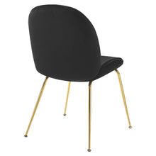 Load image into Gallery viewer, Scoop Gold Stainless Steel Leg Performance Velvet Dining Chair by Modway
