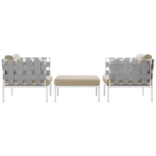Load image into Gallery viewer, Harmony 3 Piece Outdoor Patio Aluminum Sectional Sofa Set by Modway

