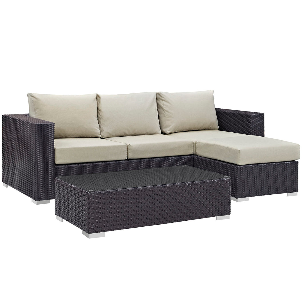 Convene 3 Piece Outdoor Patio Sofa Set by Modway