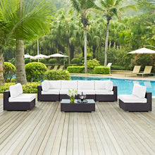Load image into Gallery viewer, Convene 7 Piece Outdoor Patio Sectional Set by Modway
