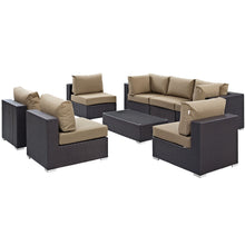 Load image into Gallery viewer, Convene 8 Piece Outdoor Patio Sectional Set by Modway
