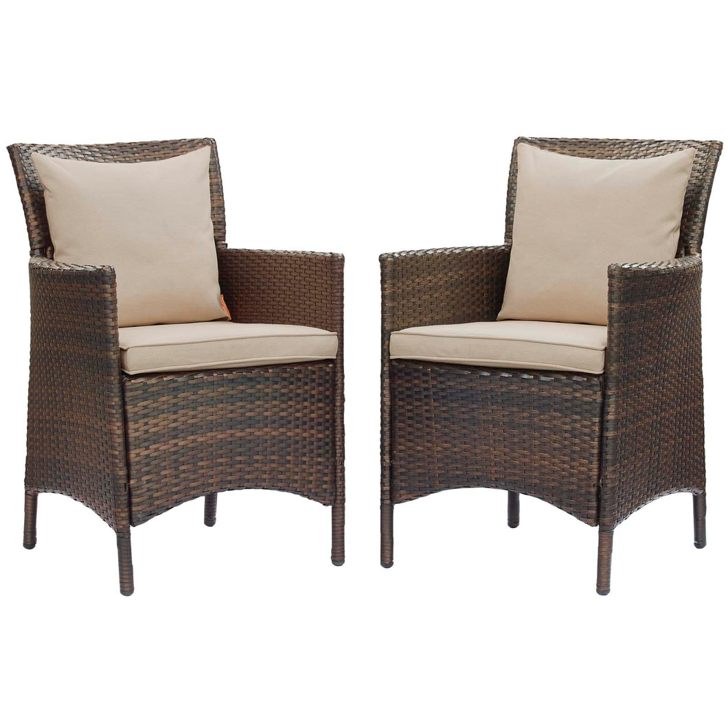 Conduit Outdoor Patio Dining Armchair Set of 2