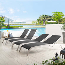 Load image into Gallery viewer, Savannah Outdoor Patio Mesh Chaise Lounge Set of 4 by Modway
