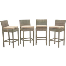 Load image into Gallery viewer, Conduit Outdoor Patio Wicker Rattan Bar Stool Set of 4 by Modway
