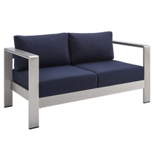 Load image into Gallery viewer, Shore 7 Piece Sunbrella¨ Fabric Outdoor Patio Aluminum Set by Modway

