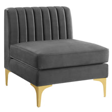Load image into Gallery viewer, Triumph 4-Piece Channel Tufted Performance Velvet Sectional Sofa by Modway
