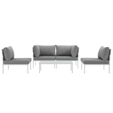 Load image into Gallery viewer, Harmony 5 Piece Outdoor Patio Aluminum Sectional Sofa Set by Modway
