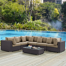 Load image into Gallery viewer, Convene 7 Piece Outdoor Patio Sectional Set by Modway
