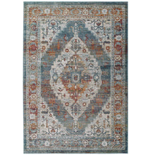 Load image into Gallery viewer, Tribute Camellia Distressed Vintage Floral Vintage Medallion 5x8 Area Rug by Modway
