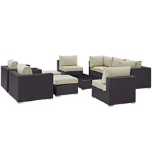 Load image into Gallery viewer, Convene 10 Piece Outdoor Patio Sectional Set by Modway
