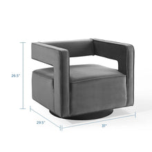 Load image into Gallery viewer, Booth Performance Velvet Performance Velvet Swivel Armchair by Modway
