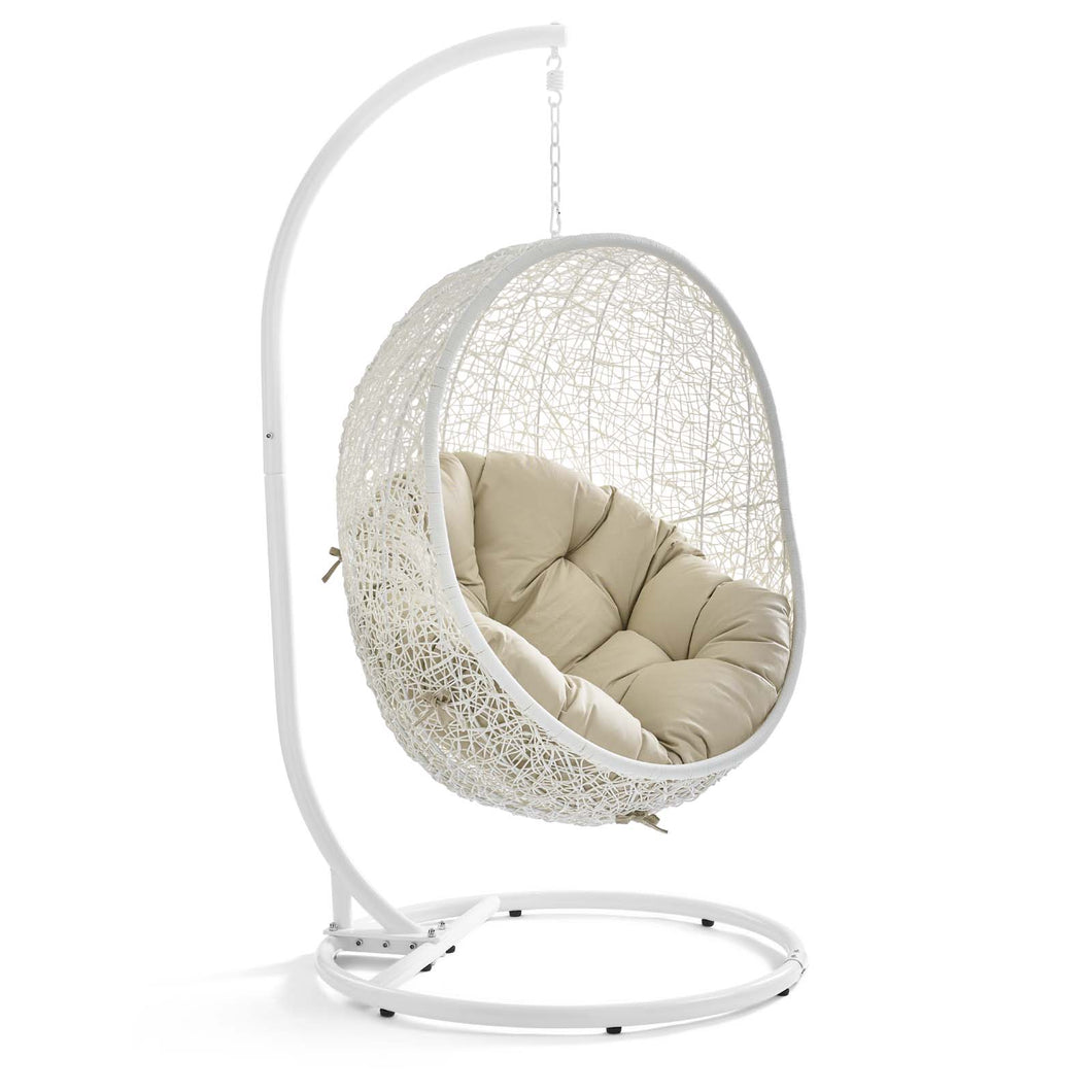 Hide Outdoor Patio Sunbrella¨ Swing Chair With Stand by Modway
