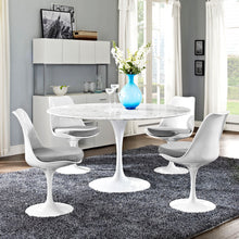 Load image into Gallery viewer, Lippa 54&quot; Round Faux Marble Dining Table by Modway
