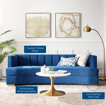Load image into Gallery viewer, Encompass Channel Tufted Performance Velvet Curved Sofa by Modway
