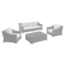 Load image into Gallery viewer, Conway 4-Piece Sunbrella¨ Outdoor Patio Wicker Rattan Furniture Set by Modway
