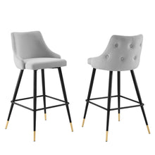 Load image into Gallery viewer, Adorn Performance Velvet Bar Stool Set of 2 by Modway
