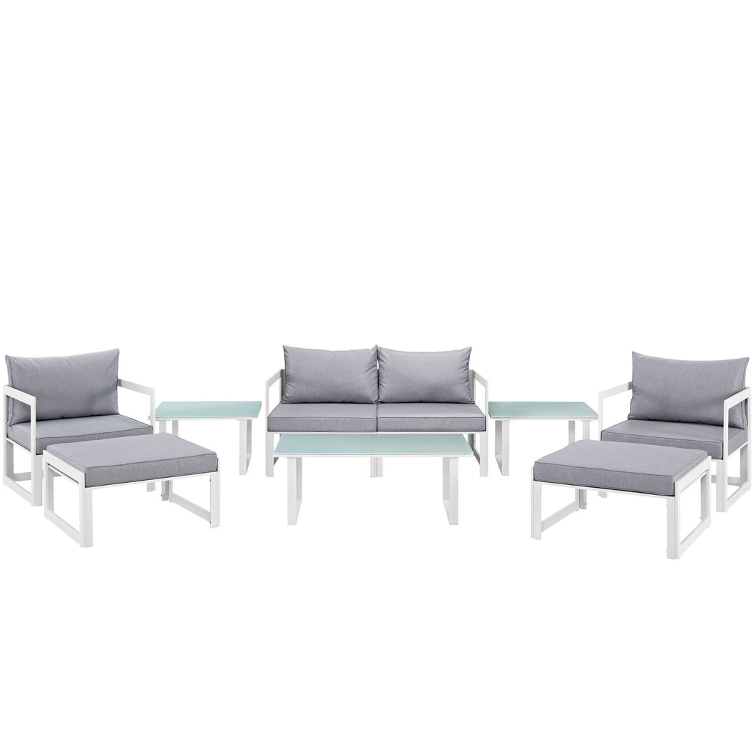 Fortuna 9 Piece Outdoor Patio Sectional Sofa Set by Modway