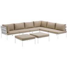 Load image into Gallery viewer, Harmony 8 Piece Outdoor Patio Aluminum Sectional Sofa Set by Modway
