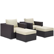 Load image into Gallery viewer, Convene 4 Piece Outdoor Patio Sectional Set by Modway

