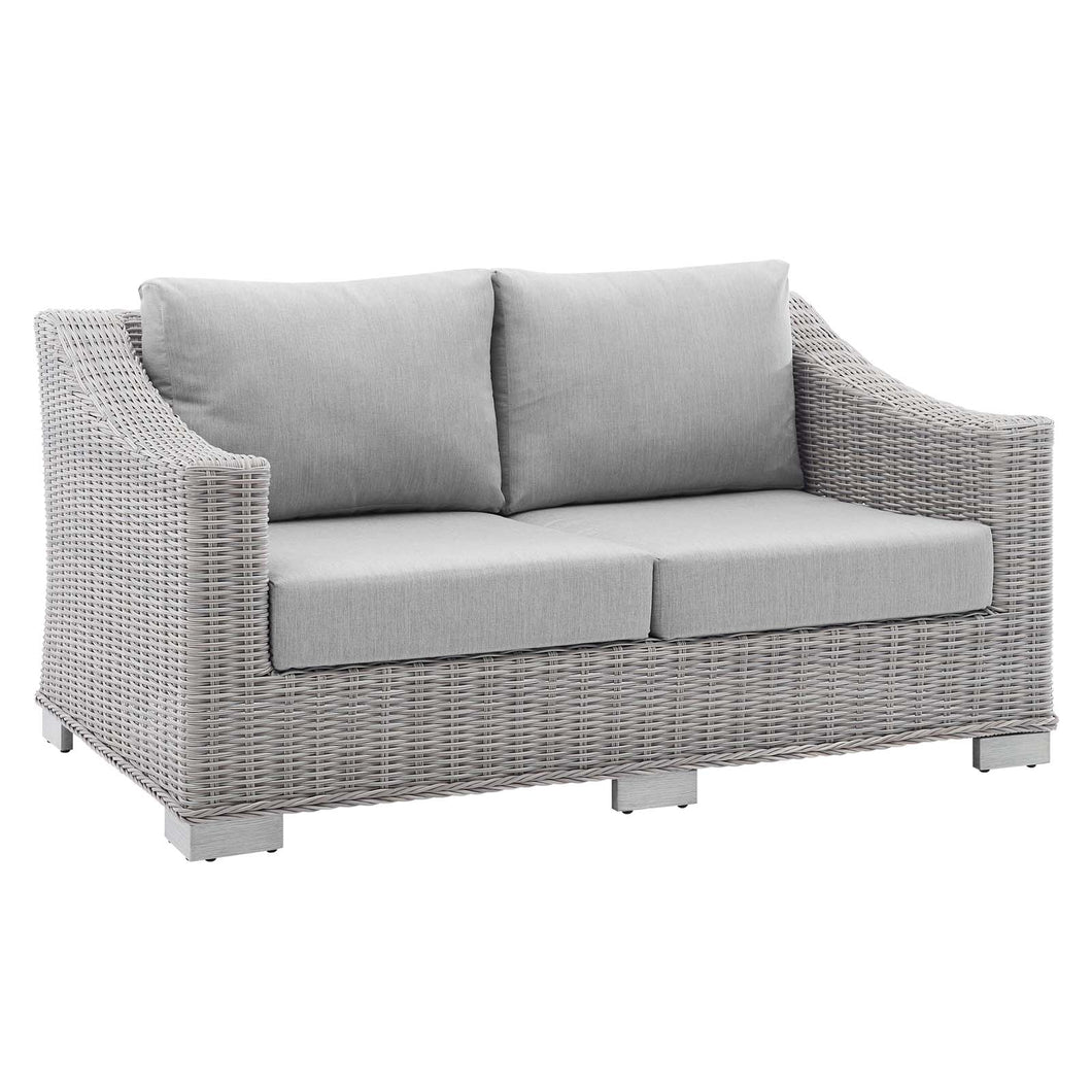 Conway Sunbrella¨ Outdoor Patio Wicker Rattan Loveseat by Modway